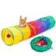 Collapsible Cat Tunnel Road Cat Toys Kitty Tunnel Pompon Ball Cat Interactive Play Toy for Hiding Resting