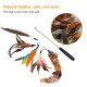 Cat Pet Feather Wand Cat Interactive Retractable Feather Toys Teaser with Bell 5 pcs Feather Replacement