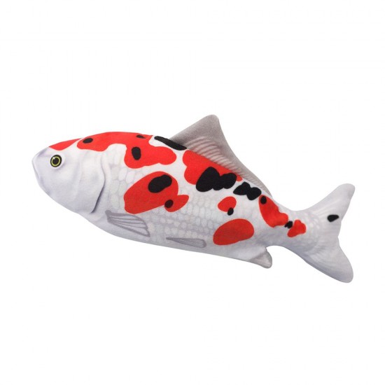 Realistic Plush Simulation Electric Doll Fish Funny Interactive Pets Chew Bite Supplies for Cat Fish Flop Cat Toy for Biting and Kicking