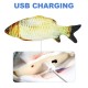 Electric Moving Kicker Simulation Fish Toy Cat USB Charging Realistic Flopping Fish, Wiggle Fish Catnip Toys for Cat Kitty Biting Chewing Kicking