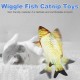 Electric Moving Kicker Simulation Fish Toy Cat USB Charging Realistic Flopping Fish, Wiggle Fish Catnip Toys for Cat Kitty Biting Chewing Kicking