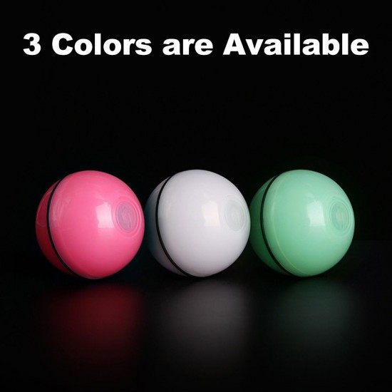 Smart Interactive Cat Toy Ball, Automatic Rolling Ball, USB Rechargeable Cat Light Toy, 360 Degree Self Rotating Ball for Pet Cat Dog, LED Lighting Cat Exercise Chaser Toy