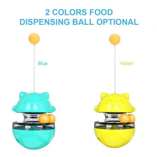 Cat Food Dispensing Ball Cat Tracks Tumbler Treat Ball Cat Feeder Circle Track with Moving Balls for Cat Pet