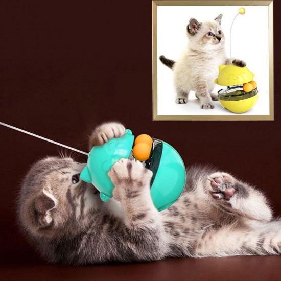 Cat Food Dispensing Ball Cat Tracks Tumbler Treat Ball Cat Feeder Circle Track with Moving Balls for Cat Pet