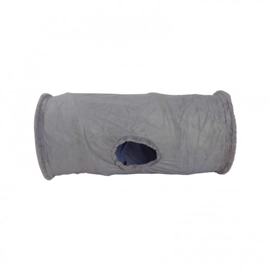 Pet Collapsible Cat Tunnel, Cat Toys Play Tunnel Durable Suede Pet Crinkle Tunnel with Ball, 130*30cm