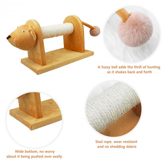 Cat Scratching Post Sisal-Covered Scratch Posts and Pads with Play Ball Durable Cat Scratcher Pole for Kittens and Cats