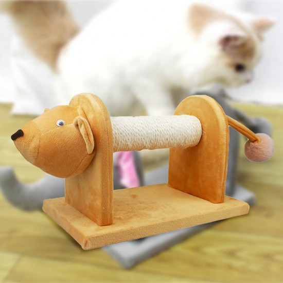 Cat Scratching Post Sisal-Covered Scratch Posts and Pads with Play Ball Durable Cat Scratcher Pole for Kittens and Cats