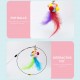 Cat Interactive Stick with Balls Bells Feather Wand for Cat Teaser Catcher Exercise Playing Fun Toys Pet Supplies