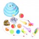 14PCS Cat Toy Interactive Toys Variety Pack Set Including 3 Level Towers Tracks Roller Feather Teaser Fluffy Mouse Crinkle Balls Having Fun Exerciser Playing for Pet Birthday Gift