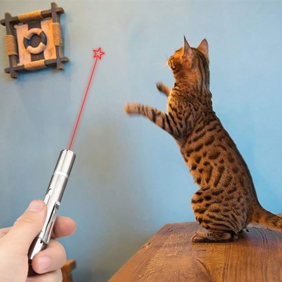 Tease Cat Pen Flashlight Toy Laser LED Pen Light USB Charging 3 Lighting Modes Creative Style