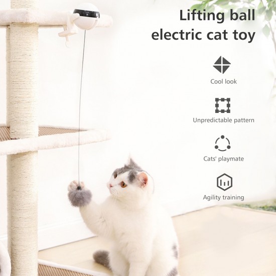 Interactive Cat Toy Electric Ball for Cats Interactive Kitten Swing Toys for Cat Tree Chair Desk