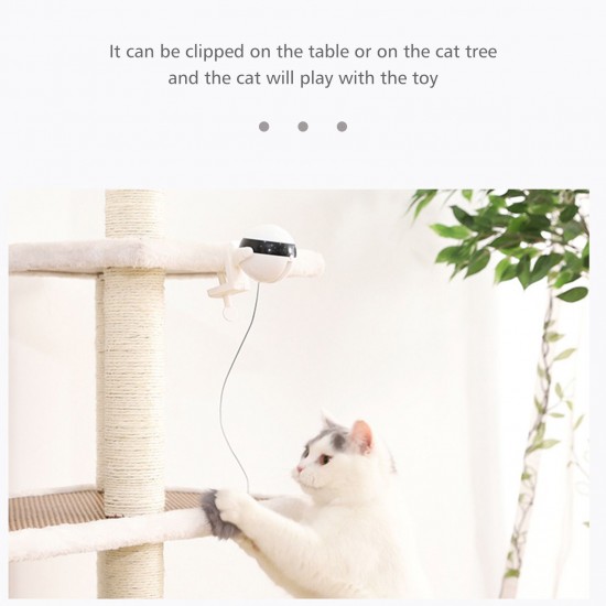 Interactive Cat Toy Electric Ball for Cats Interactive Kitten Swing Toys for Cat Tree Chair Desk