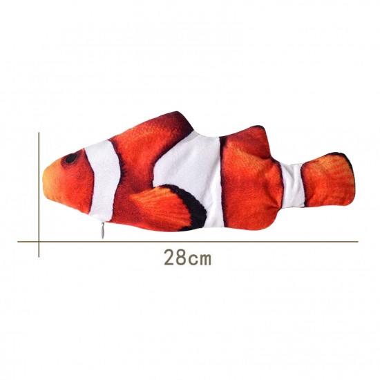 USB Chargeable Wiggle Fish Realistic Flopping Fish Cat Kitten Kitty Toy Funny Interactive Pet Toys