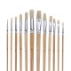 38Pcs Paint Brushes Set PaintBrushes Starter Kit Includes Taklon/ Bristle/ Horse Hair Brushes for Acrylic Oil Watercolor Gouaches Painting Artist Supplies