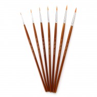 7pcs Draw Paint Brushes Kit Set Artist Paintbrush Nylon Hair Pointed Round Pen Detail Paint Brush for Artist Acrylic Aquarelle Watercolor Gouache Oil Painting for Great Art Drawing Supplies