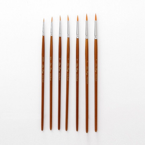 7pcs Draw Paint Brushes Kit Set Artist Paintbrush Nylon Hair Pointed Round Pen Detail Paint Brush for Artist Acrylic Aquarelle Watercolor Gouache Oil Painting for Great Art Drawing Supplies