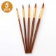 5pcs Paint Brushes Set Kit Round Pointed Tip Brushes with Nylon Hair for Artist Acrylic Aquarelle Gouache Watercolor Oil Painting for Great Art Drawing Supplies