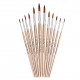 12pcs Paint Brushes Set Kit Round Pointed Tip Brushes with Nylon Hair for Artist Acrylic Aquarelle Gouache Watercolor Oil Painting for Great Art Drawing Supplies