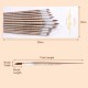 12pcs Paint Brushes Set Kit Round Pointed Tip Brushes with Nylon Hair for Artist Acrylic Aquarelle Gouache Watercolor Oil Painting for Great Art Drawing Supplies