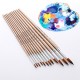 12pcs Paint Brushes Set Kit Round Pointed Tip Brushes with Nylon Hair for Artist Acrylic Aquarelle Gouache Watercolor Oil Painting for Great Art Drawing Supplies