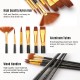 7pcs/set Art Paint Brushes Set Round & Flat & Filbert & Fan Tips Professional Drawing Paintbrushes Nylon Hair Wooden Handle for Watercolor Acrylic Oil Gouache Face Body Painting for Artists Adults Students Beginners