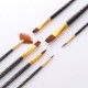 7pcs/set Art Paint Brushes Set Round & Flat & Filbert & Fan Tips Professional Drawing Paintbrushes Nylon Hair Wooden Handle for Watercolor Acrylic Oil Gouache Face Body Painting for Artists Adults Students Beginners