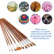 9pcs Professional Paint Brushes Set Multipurpose Paintbrush Nylon Hair Wooden Handle for Acrylic Oil Watercolor Gouache Painting Art Supplies for Artists Adults Children