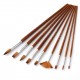 9pcs Professional Paint Brushes Set Multipurpose Paintbrush Nylon Hair Wooden Handle for Acrylic Oil Watercolor Gouache Painting Art Supplies for Artists Adults Children