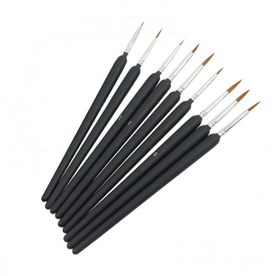 9pc Paint Brush Art Script Liner Paintbrush for Artist Acrylic Aquarelle Gouache Watercolor Oil Painting for Great Art Drawing Supplies