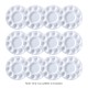 White Plastic Palette Round Shape Paint Tray for Holding and Mixing Colors for Watercolor Acrylic Oil Craft DIY Art Painting