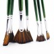 7pcs Paint Brushes Set Fan Brush Nylon Hair Long Wooden Handle Paintbrush for Acrylic Oil Watercolor Gouache Painting Art Supplies