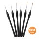 Detail Paint Brushes Set 6pcs Professional Miniature Fine Artist Painting Brushes Nylon Hair Ergonomic Wooden Handle Art Paintbrush for Acrylic Oil Watercolor Nail Face Craft Rock Model Painting