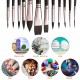 12pcs Professional Paint Brushes Nylon Hair Delicate Wooden Handle Paintbrush Painting Brushes Kit Gift for Artists Children Adults for Acrylic Oil Watercolor Gouache Body Face Miniature Detail Painting Arts Crafts Supplies