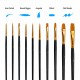 10pcs Paint Brushes Set Kit Artist Paintbrush Multiple Mediums Brushes with Nylon Hair for Artist Acrylic Aquarelle Watercolor Gouache Oil Painting for Great Art Drawing Supplies