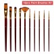 10pcs Paint Brushes Set Kit Artist Paintbrush Multiple Mediums Brushes with Nylon Hair for Artist Acrylic Aquarelle Watercolor Gouache Oil Painting for Great Art Drawing Supplies