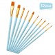 10pcs Professional Artist Paint Brushes Set Nylon Hair Delicate Wooden Handle Paintbrushes Art Supplies Gift for Children Adults Beginners for Acrylic Oil Watercolor Gouache Nail Body Face Miniature Detail Rock Painting