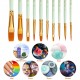 10pcs Professional Artist Paint Brushes Set Nylon Hair Delicate Wooden Handle Paintbrushes Art Supplies Gift for Children Adults Beginners for Acrylic Oil Watercolor Gouache Nail Body Face Miniature Detail Rock Painting