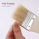 3pcs Professional Flat Paintbrush Set Bristle Paint Brush Wooden Handle Artist Paint Tool for Acrylic Oil Gouache Watercolor Wall Arts and Craft Painting DIY Projects Household Clean