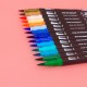 12 Colors Dual Tip Brush Pens Art Markers Set Brush and Fine Tips Colored Pens for Children Adults Artists Drawing Sketching Coloring Calligraphy Hand Lettering Journaling Planner Art Projects