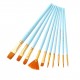 10pcs Watercolor Paint Brushes Set Nylon Hair Artist Paintbrushes with Fan Tip for Acrylic Oil Gouache Nail Body Face Rock Drawing Arts Crafts Supplies Painting