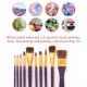 Artist Paint Brushes Set for Acrylic Painting Paintbrushes Horse Bristle Hair Wooden Handle with Cloth Bag Carrying Box for Oil Watercolor Gouache Body Face Model Drawing Arts Crafts Supplies