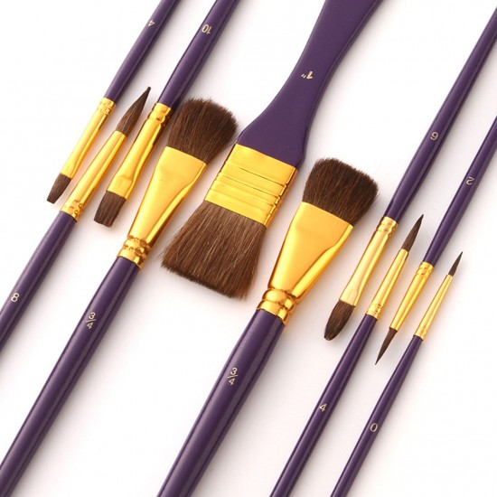 Artist Paint Brushes Set for Acrylic Painting Paintbrushes Horse Bristle Hair Wooden Handle with Cloth Bag Carrying Box for Oil Watercolor Gouache Body Face Model Drawing Arts Crafts Supplies