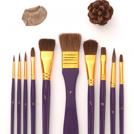 Artist Paint Brushes Set for Acrylic Painting Paintbrushes Horse Bristle Hair Wooden Handle with Cloth Bag Carrying Box for Oil Watercolor Gouache Body Face Model Drawing Arts Crafts Supplies