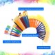 50PCS Paintbrushes All Purpose Washable Paint Brushes Set Artist Variety Value Pack Sponge Painting Brush Set Flat Round Angle Foam Tipped