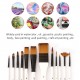 12pcs Professional Artist Paint Brushes Set Bag Pack Nylon Hair Delicate Wooden Handle Paintbrushes Carry Case Art Supplies Gift for Children Adults Beginners for Acrylic Oil Watercolor Gouache Nail Body Face Miniature Detail Rock Painting