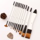 12pcs Professional Artist Paint Brushes Set Bag Pack Nylon Hair Delicate Wooden Handle Paintbrushes Carry Case Art Supplies Gift for Children Adults Beginners for Acrylic Oil Watercolor Gouache Nail Body Face Miniature Detail Rock Painting