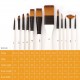 12pcs Professional Artist Paint Brushes Set Bag Pack Nylon Hair Delicate Wooden Handle Paintbrushes Carry Case Art Supplies Gift for Children Adults Beginners for Acrylic Oil Watercolor Gouache Nail Body Face Miniature Detail Rock Painting