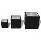  Garden Raised Beds 3 pcs Poly Rattan Black