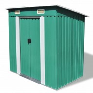 Garden Shed Green Metal