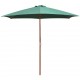   Parasol 270x270 cm Wooden Pole Green